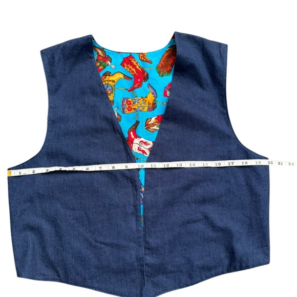 Rare Alfredo’s Wife multicolored boot vest size small - Picture 8 of 9